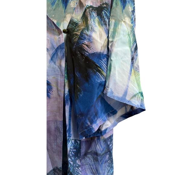 Ocean & Main Los Angeles Blue & Purple Small Oversized Beach Wrap Dress - Picture 6 of 9